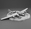 3D model Soviet plane Pe-8 Broken