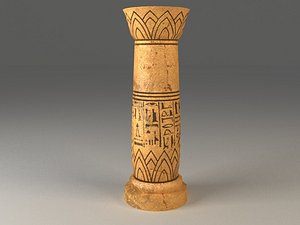 Egyptian column - lowpoly