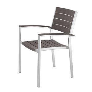 Ratana New Mirage Stacking Arm Chair Durawood Aluminum