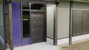 Japanese Showa House - Traditional Retro Residential Building model