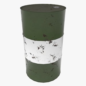 Low poly Metal Barrel PBR