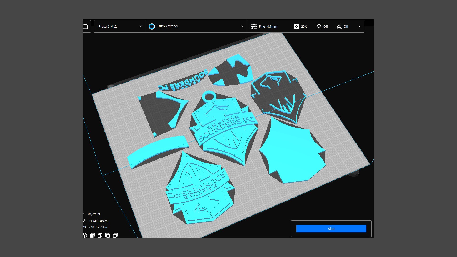 Seattle Sounders Fc Logo Keychan Printable And Renderable 3D Model ...