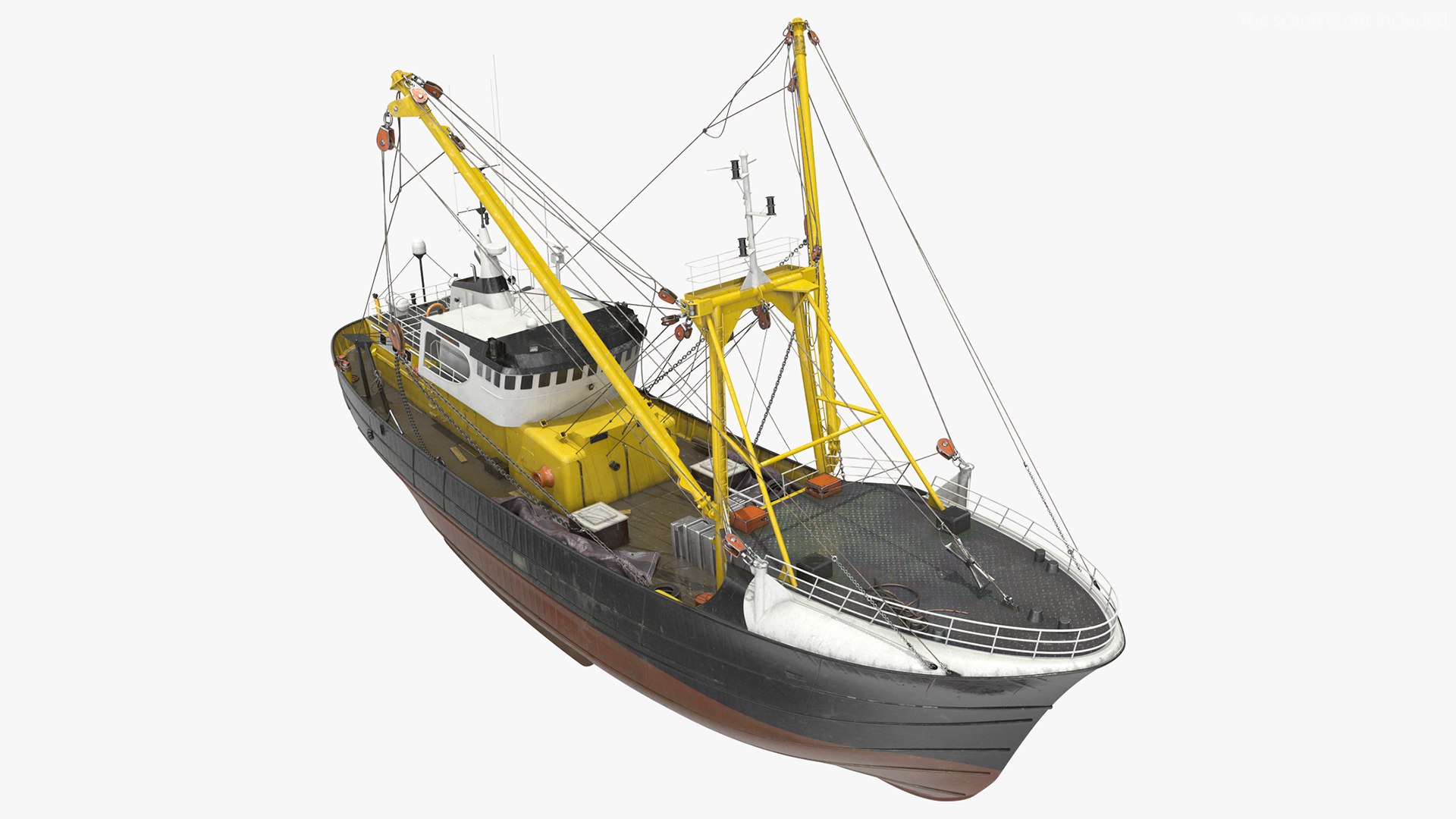 Fishing Boat Trawler 3D model preview