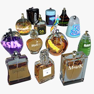 Perfume bottle collection 3D model