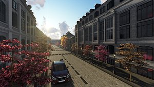 3D european city buildings model