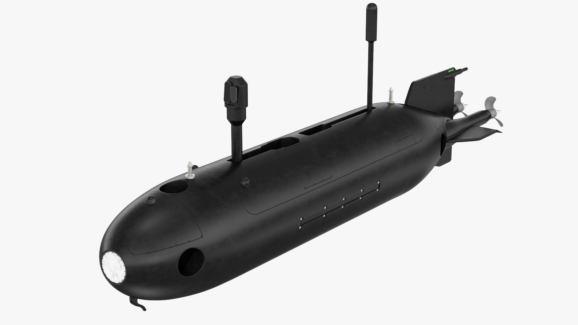 Submarine Drone Rigged 3D model preview