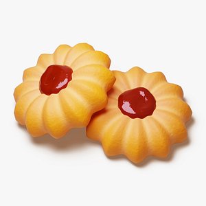 Jam Drop Cookie 3D model