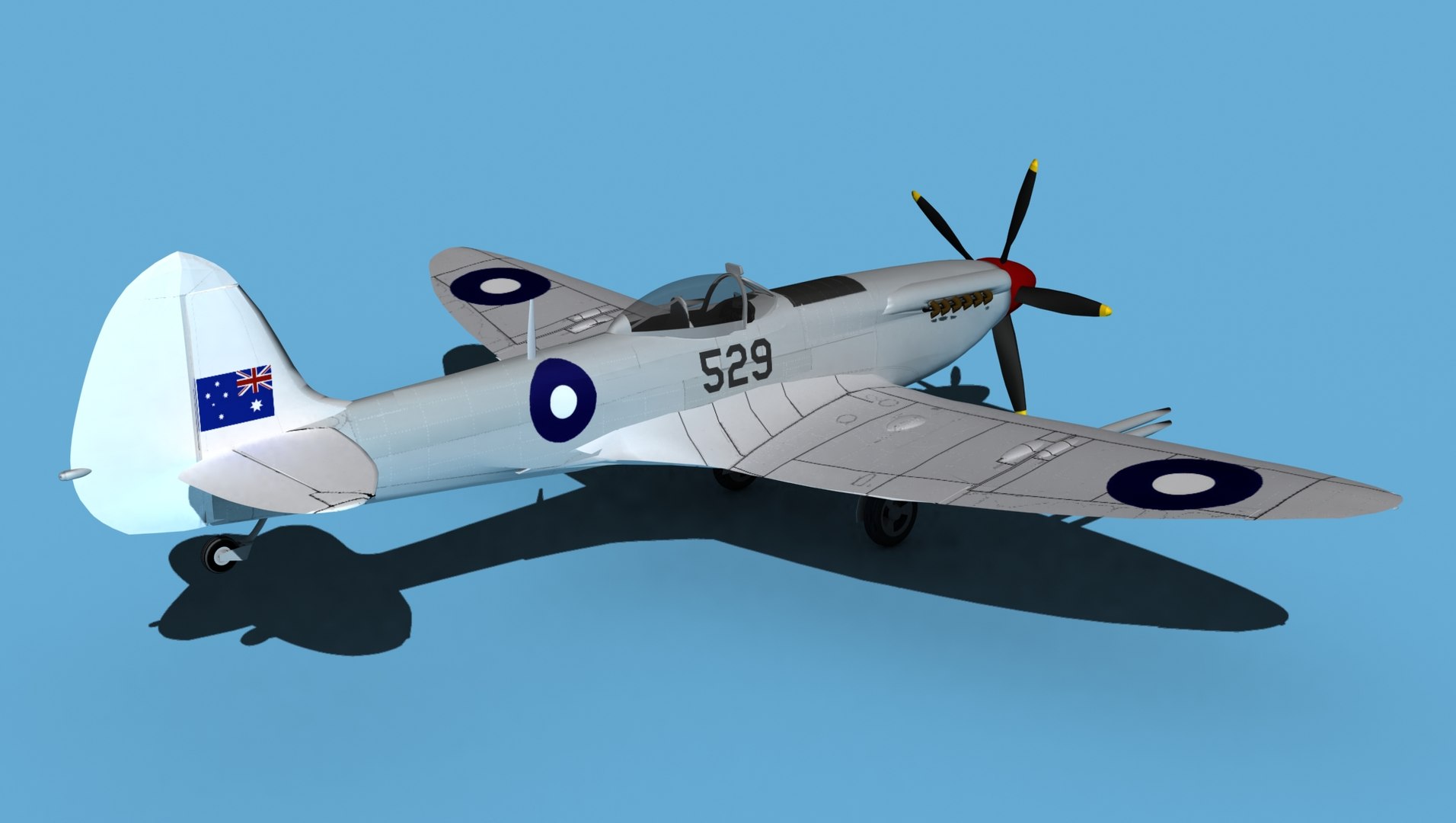 3D Supermarine Spitfire Mk XXII V07 Australia model https://p.turbosquid.com/ts-thumb/b4/tlA3os/sS/supermarinespitfiremkxxiiv070050/jpg/1657584718/1920x1080/fit_q87/7efd5b5452b5374d0c0cbc77e91bf0735338a0b7/supermarinespitfiremkxxiiv070050.jpg