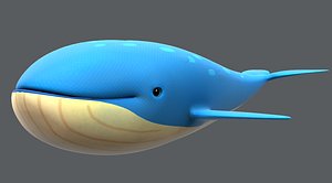 whale v01 cartoon animal 3D model