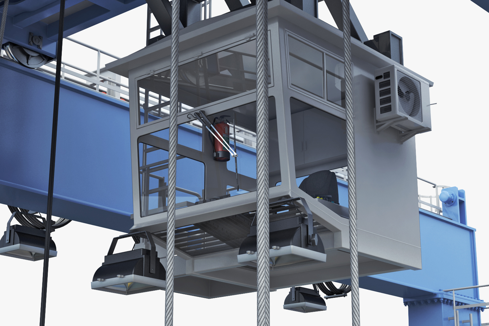 3d rubbertyred gantry crane terex