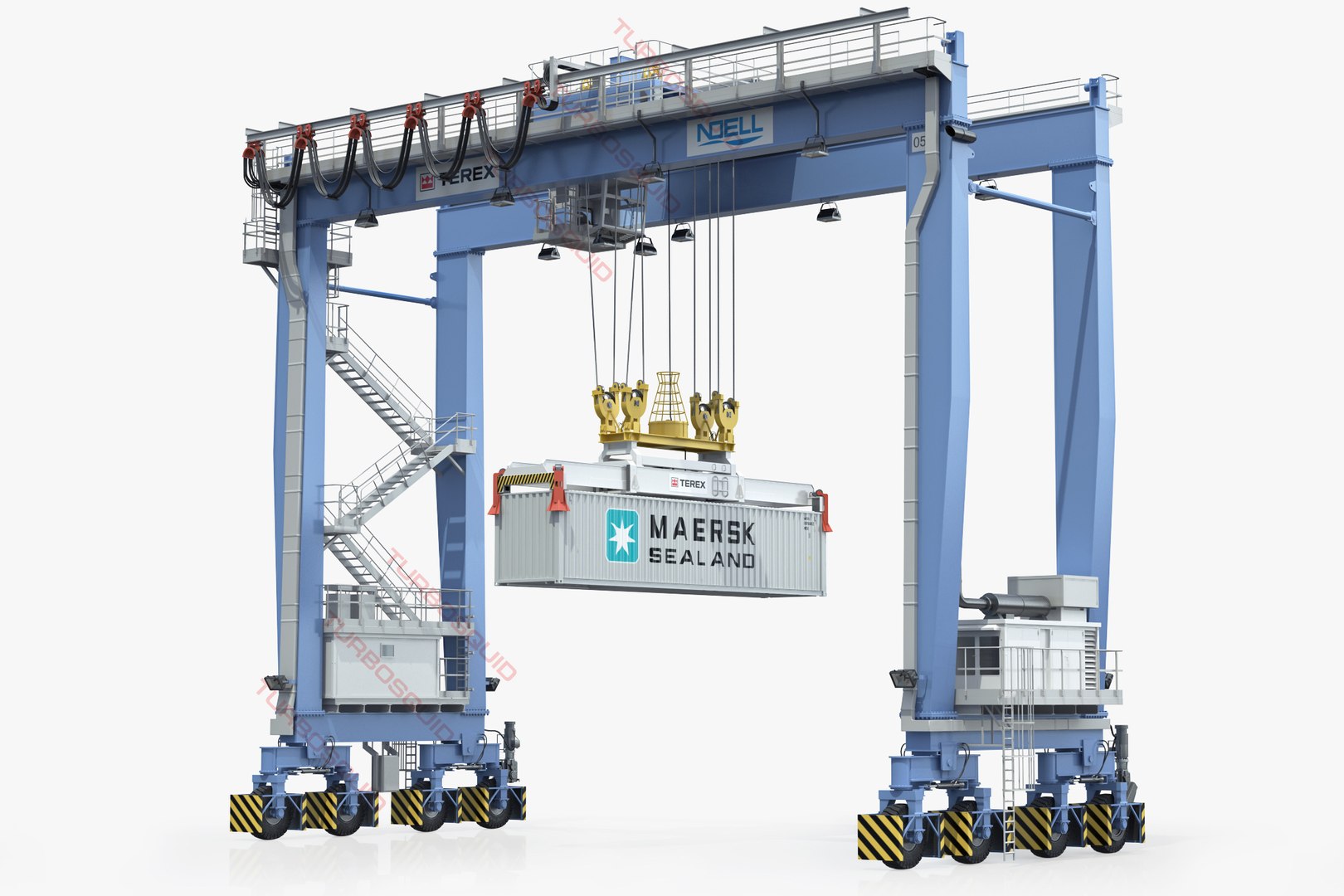 3d Rubbertyred Gantry Crane Terex