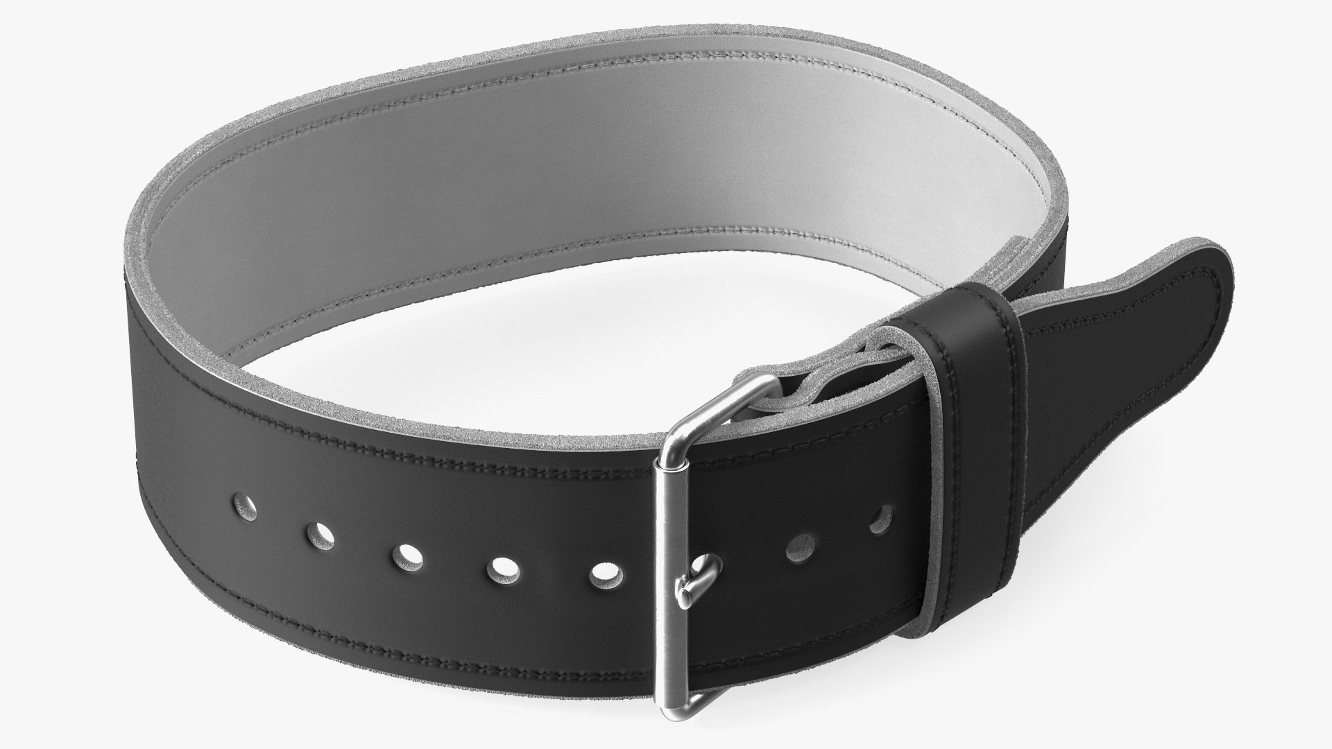 Black Lifting Weight Belt 3D model preview