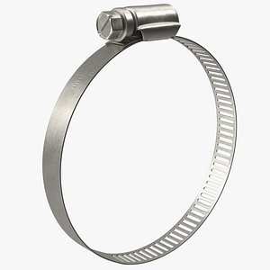 Hose Clamp with Thumb Screw 46 70mm 3D model