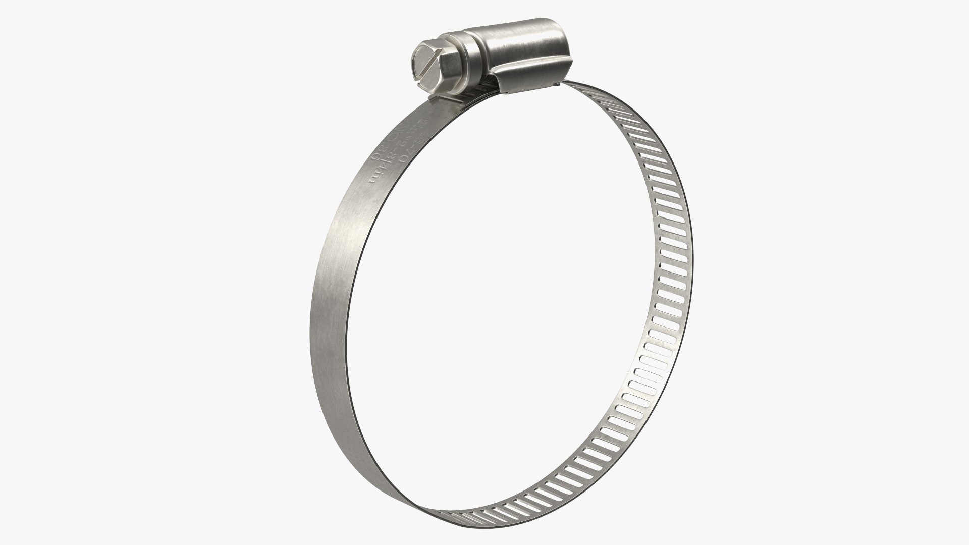 Hose Clamp with Thumb Screw 46 70mm 3D model preview