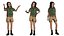 Modelo 3D del personaje de Mason de la chica con aparejo de dibujos animados