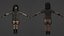 Modelo 3D del personaje de Mason de la chica con aparejo de dibujos animados