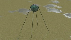 3D Defunct Soviet satellite model