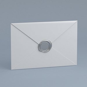 3D Envelope With Silver Seal