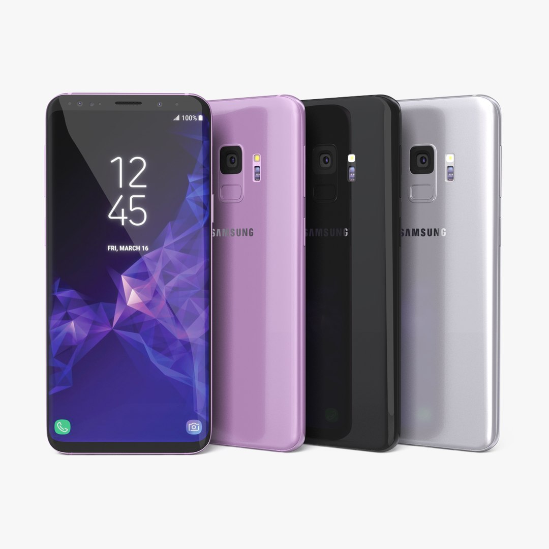 Samsung Galaxy S9 Set 3D model preview
