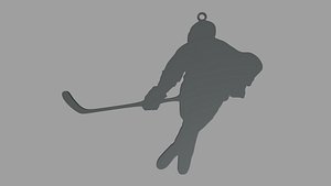 3D model Hockey Key Ring Chain 03