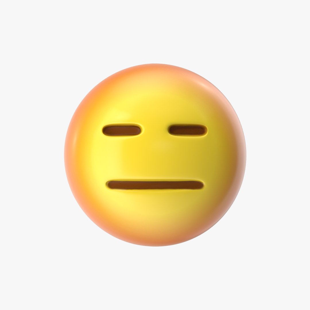 Emoji 26 Expressionless Face Model - TurboSquid 1369439