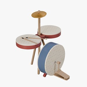 3D Kids Toy Drum Set