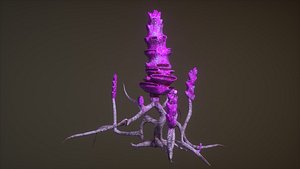 3D alien mushroom model