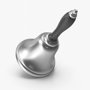 3D Hand Bell Silver