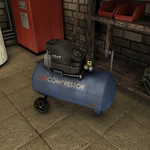 air compressor low poly