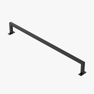 Wall Mounted Cloth Rack Black