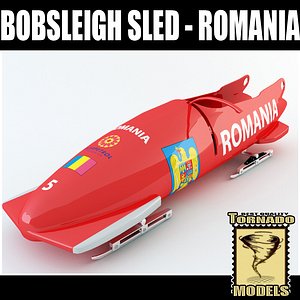 3d bobsleigh sled - romania model