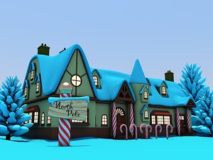 santas workshop north pole 3D model