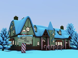 North Pole Santas Workshop Christmas Village