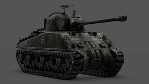 Sherman Firefly - WWII Allied British Tank 3D Model Low-poly 3D model 3D model
