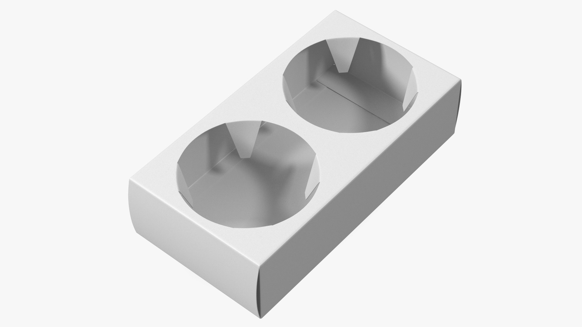 Kraft Paperboard Cup Holder 3D model preview