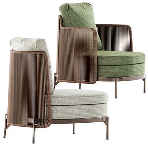 Tape cord outdoor armchairs