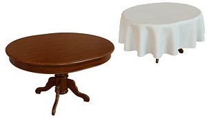wood table 3D