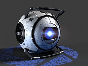 wheatley video character robot 3d model