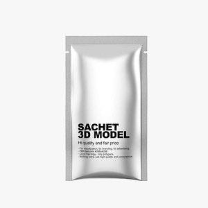 Skincare Sachet 3D