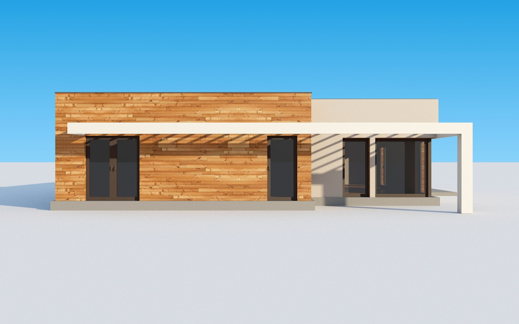 modern house exterior c4d