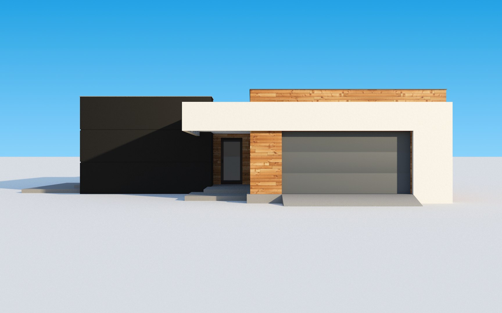 modern house exterior c4d