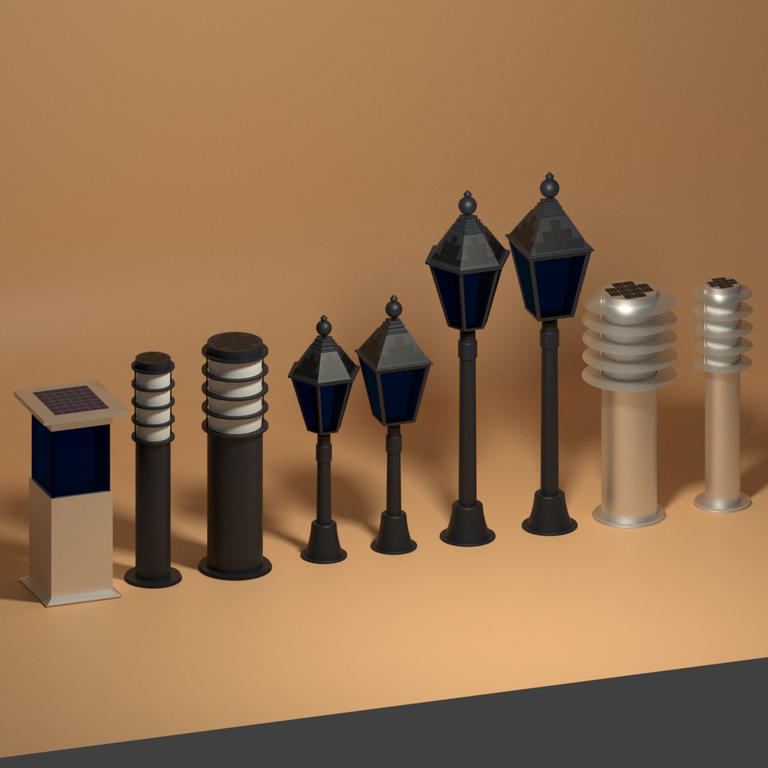 3D Solar Garden Light Collection Model - TurboSquid 2033339