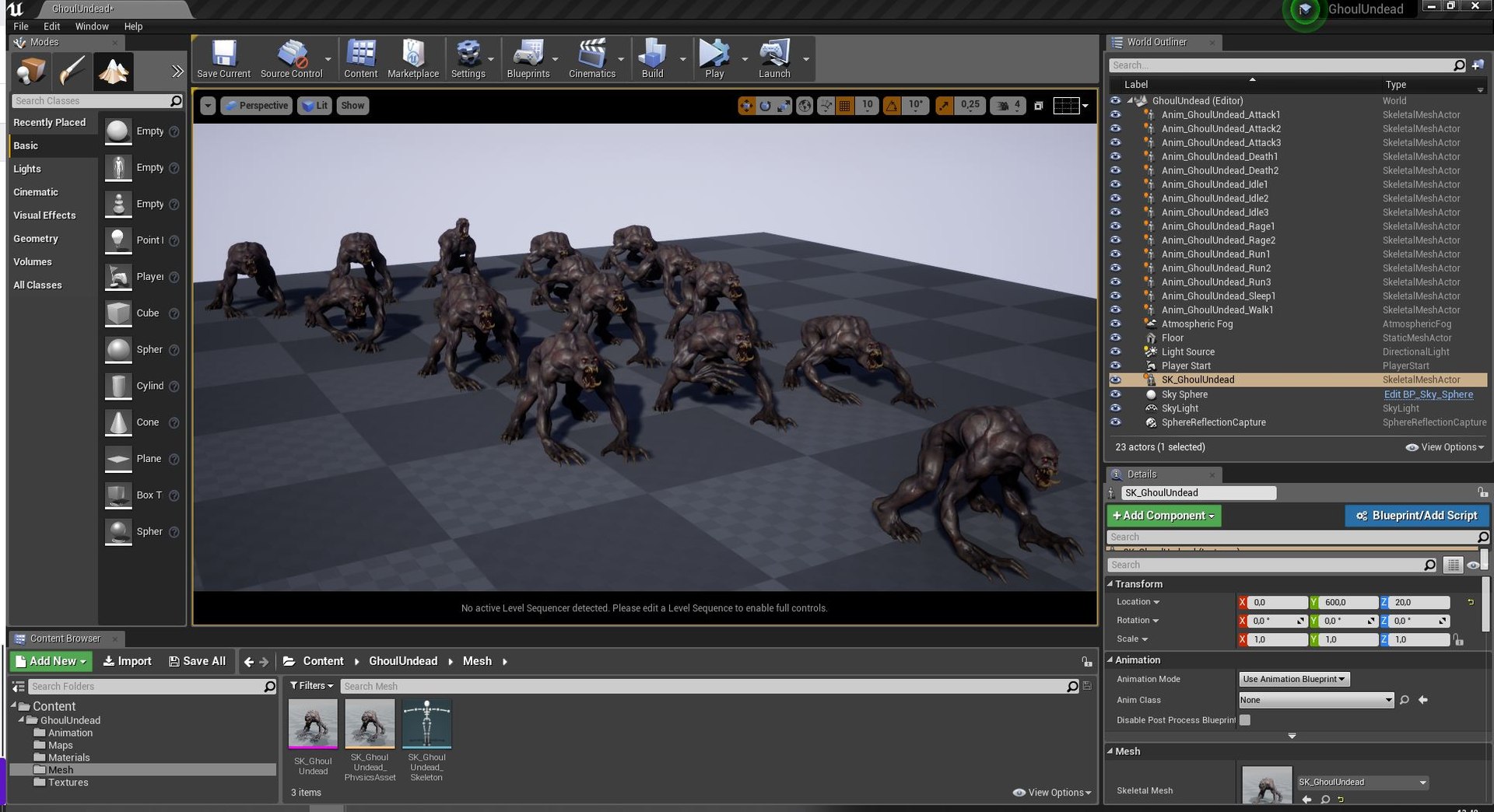 3D Ghoul Undead - Rigged - Animated - Game Ready - TurboSquid 2154391