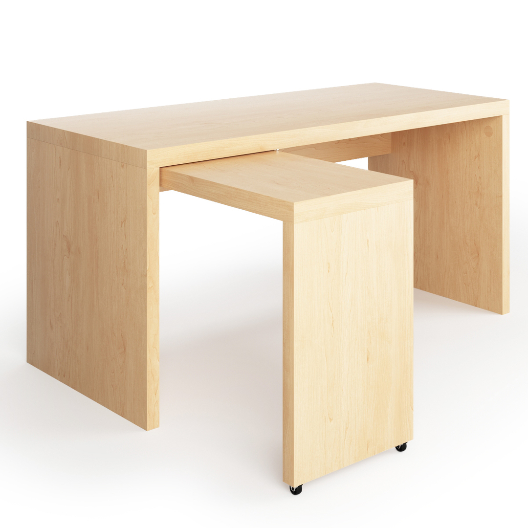 Ikea Malm Schreibtisch mit ausziehbarer Blende 3DModell TurboSquid