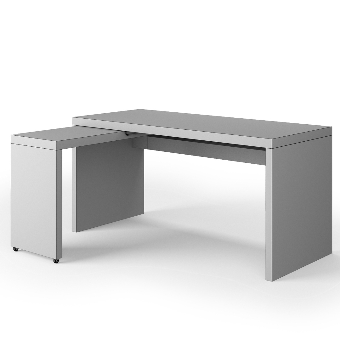 Ikea Malm Schreibtisch mit ausziehbarer Blende 3DModell TurboSquid