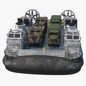 Landing Craft Hovercraft and Army Trucks