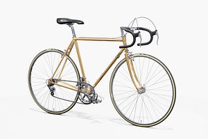 3D Vintage Race Bicycle - GOLD model