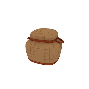 wicker box 3D model