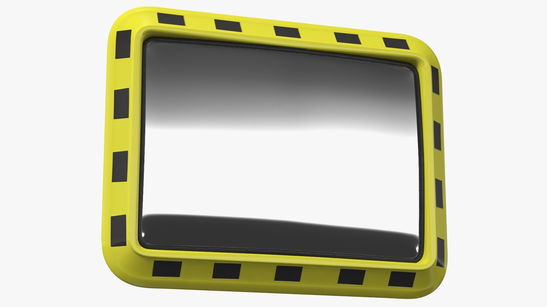 Rectangular Industrial Safety Mirror 3D model preview
