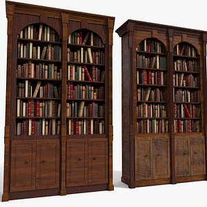 set bookcases 3d model